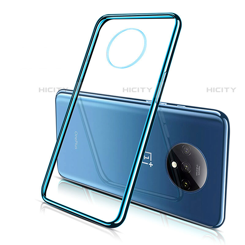 Coque Ultra Fine TPU Souple Housse Etui Transparente H02 pour OnePlus 7T Bleu Plus