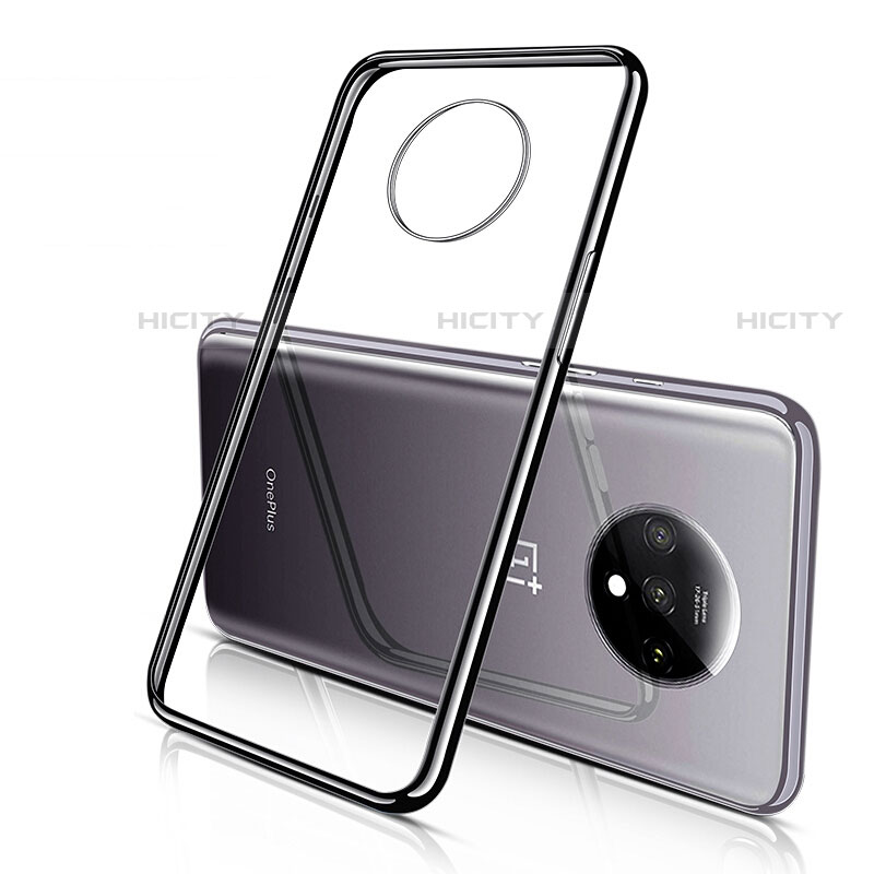 Coque Ultra Fine TPU Souple Housse Etui Transparente H02 pour OnePlus 7T Noir Plus