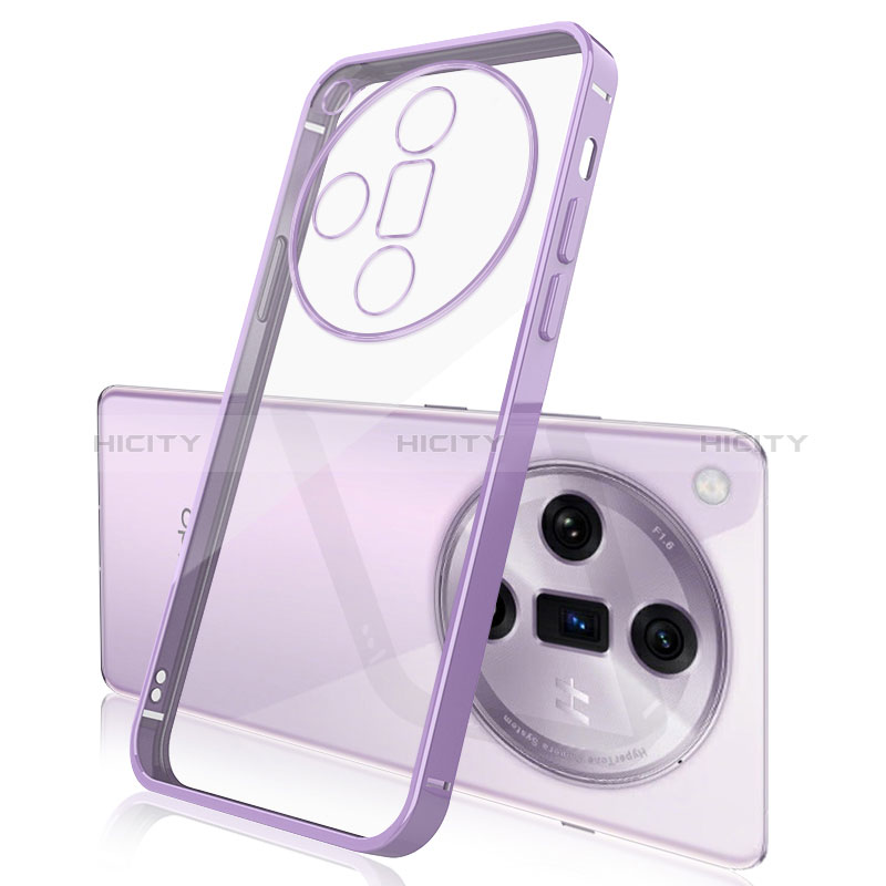 Coque Ultra Fine TPU Souple Housse Etui Transparente H02 pour Oppo Find X7 5G Violet Plus