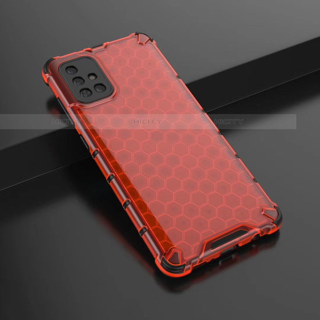 Coque Ultra Fine TPU Souple Housse Etui Transparente H02 pour Samsung Galaxy A51 5G Rouge Plus