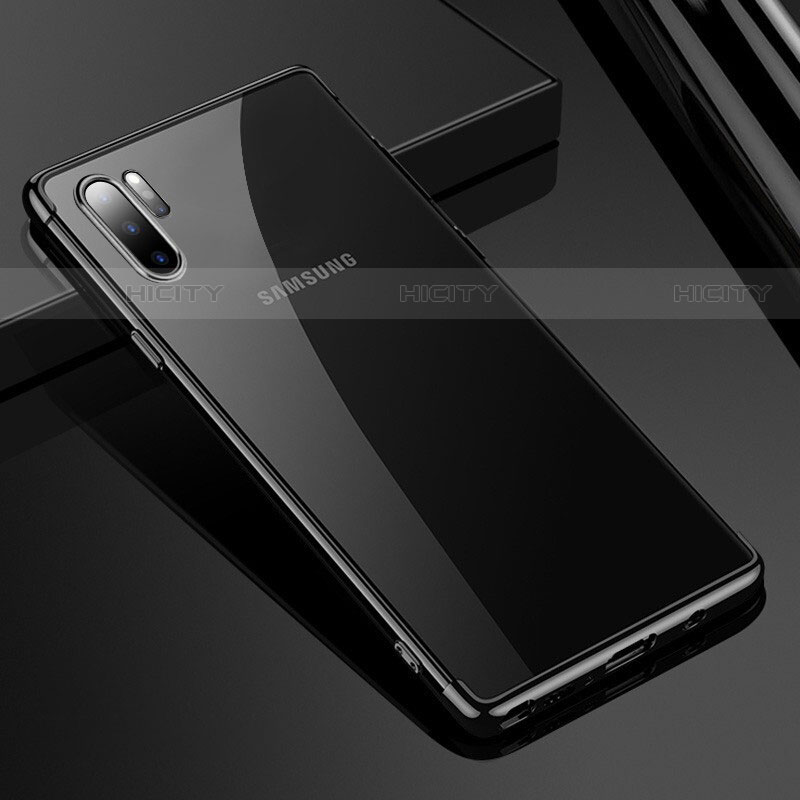 Coque Ultra Fine TPU Souple Housse Etui Transparente H02 pour Samsung Galaxy Note 10 Plus 5G Noir Plus