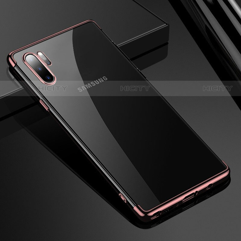 Coque Ultra Fine TPU Souple Housse Etui Transparente H02 pour Samsung Galaxy Note 10 Plus 5G Or Rose Plus