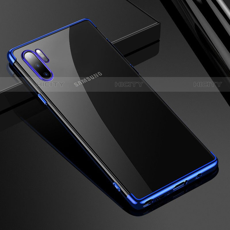Coque Ultra Fine TPU Souple Housse Etui Transparente H02 pour Samsung Galaxy Note 10 Plus Bleu Plus