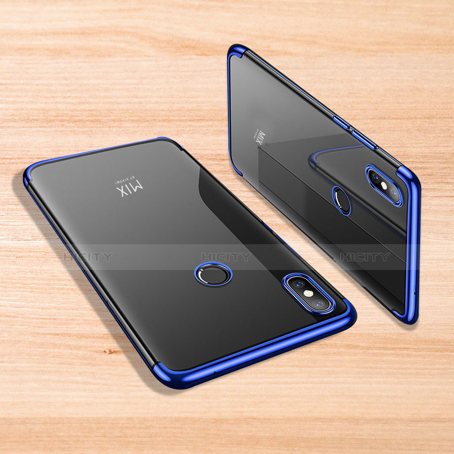 Coque Ultra Fine TPU Souple Housse Etui Transparente H02 pour Xiaomi Mi Mix 3 Bleu Plus