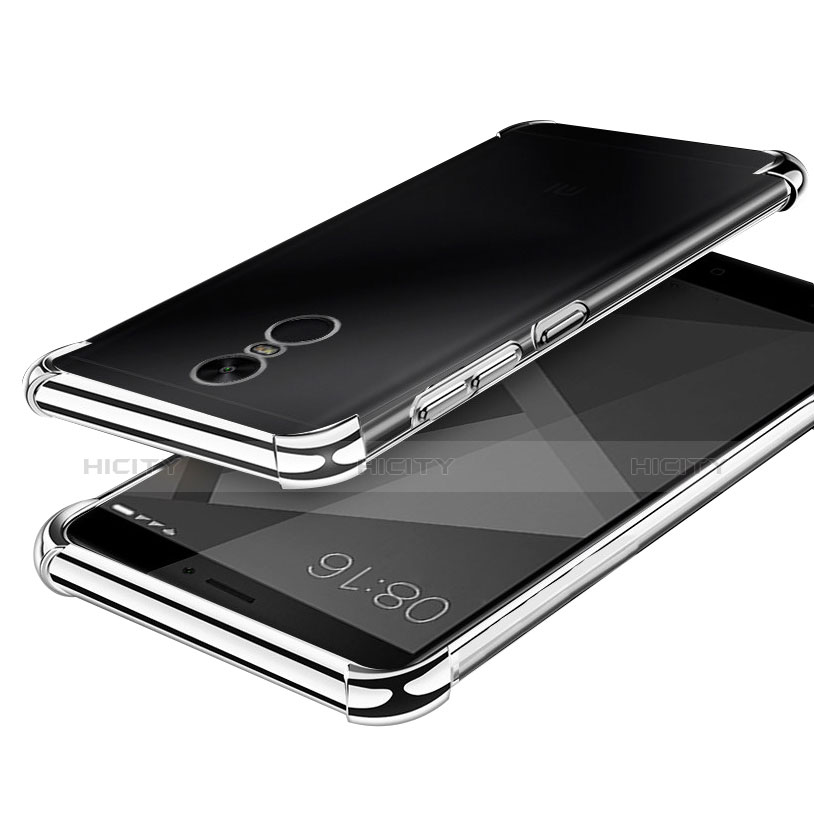 Coque Ultra Fine TPU Souple Housse Etui Transparente H02 pour Xiaomi Redmi Note 4X High Edition Argent Plus