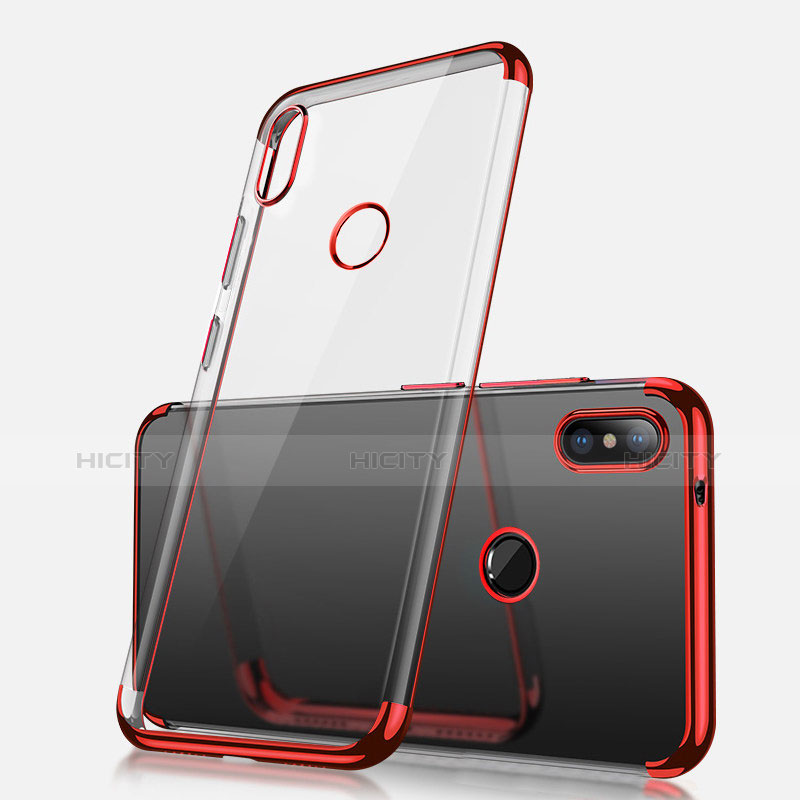 Coque Ultra Fine TPU Souple Housse Etui Transparente H02 pour Xiaomi Redmi Note 5 Pro Rouge Plus