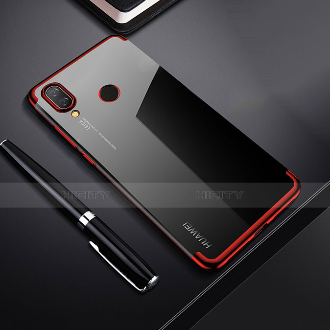 Coque Ultra Fine TPU Souple Housse Etui Transparente H03 pour Huawei P Smart+ Plus Rouge Plus
