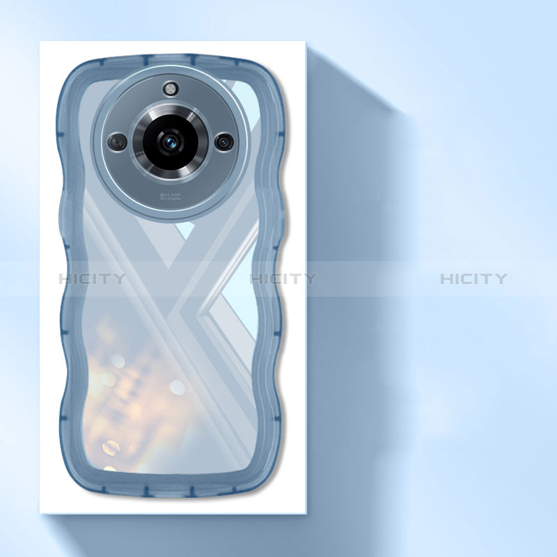 Coque Ultra Fine TPU Souple Housse Etui Transparente H03 pour Realme 11 Pro 5G Bleu Plus