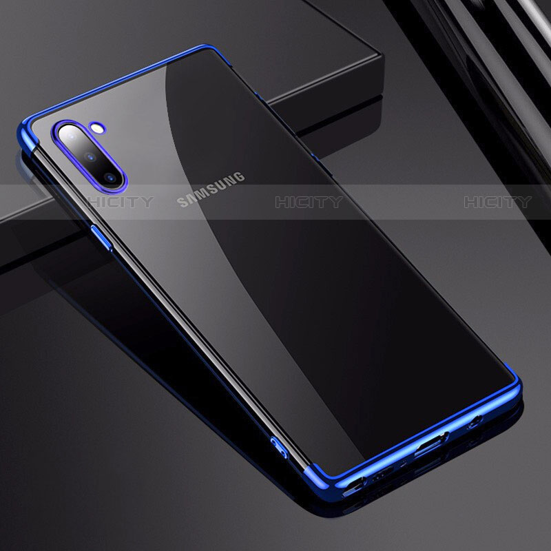 Coque Ultra Fine TPU Souple Housse Etui Transparente H03 pour Samsung Galaxy Note 10 Bleu Plus