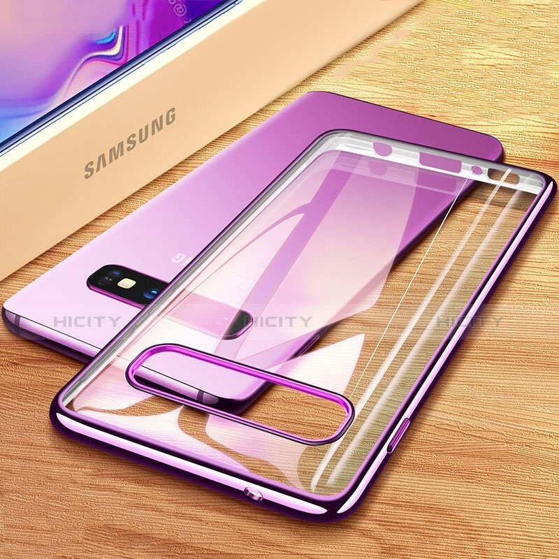 Coque Ultra Fine TPU Souple Housse Etui Transparente H03 pour Samsung Galaxy S10 Plus Violet Plus