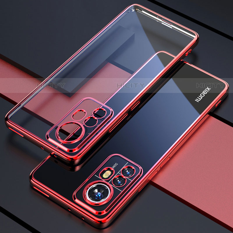 Coque Ultra Fine TPU Souple Housse Etui Transparente H03 pour Xiaomi Mi 12S 5G Rouge Plus