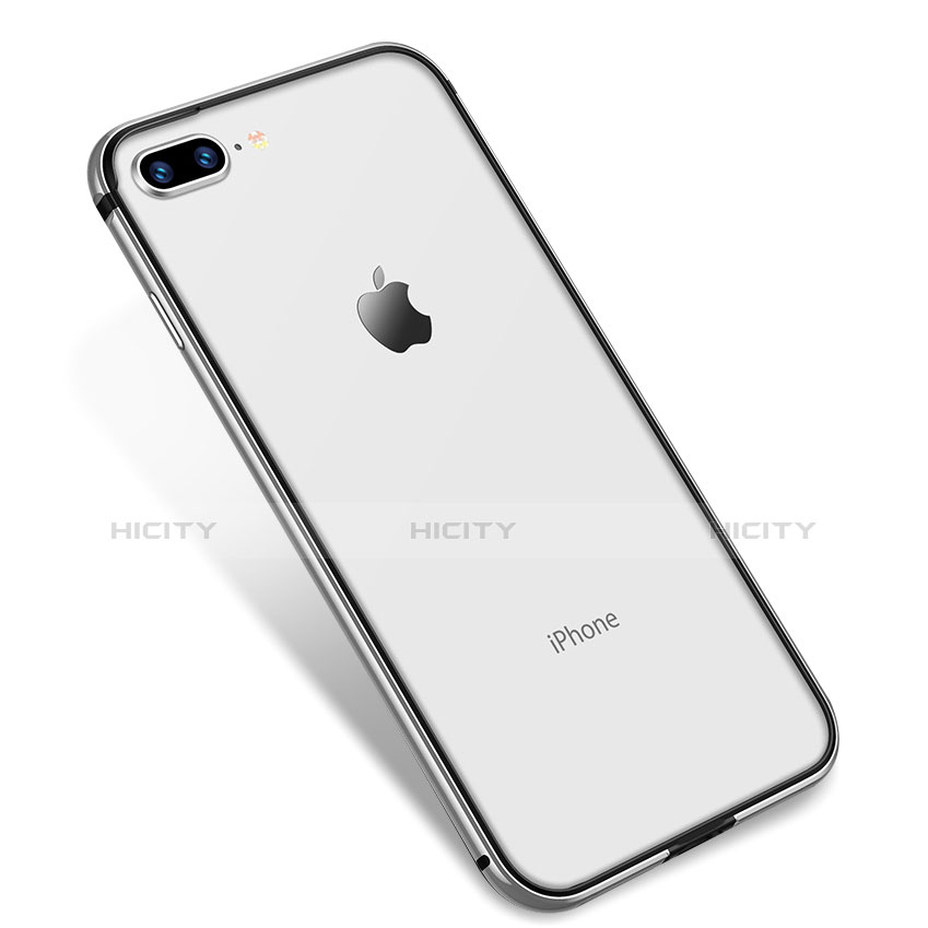 Coque Ultra Fine TPU Souple Housse Etui Transparente H04 pour Apple iPhone 8 Plus Argent Plus