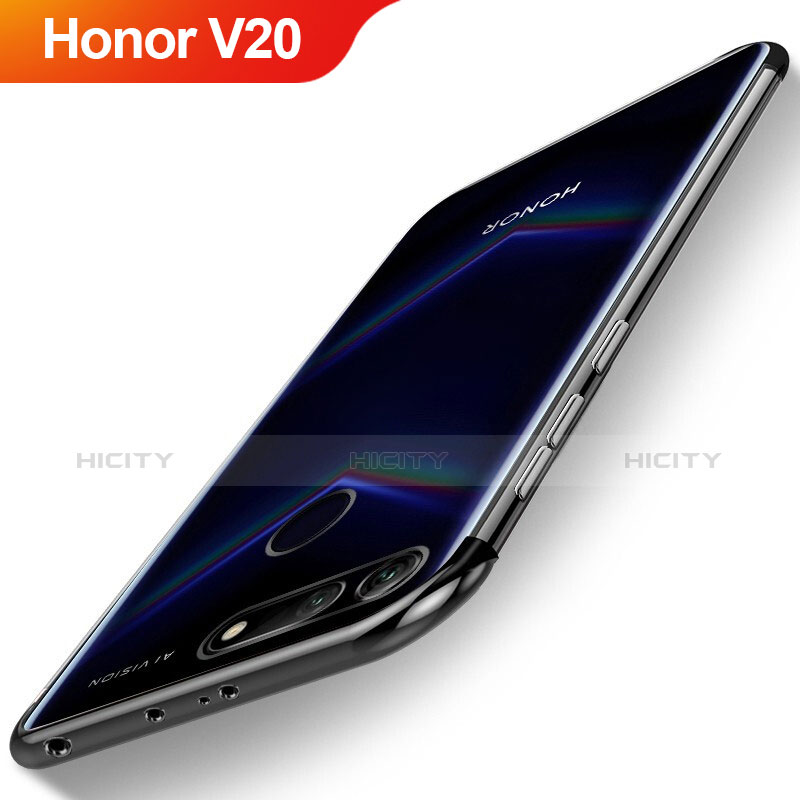Coque Ultra Fine TPU Souple Housse Etui Transparente H04 pour Huawei Honor V20 Noir Plus