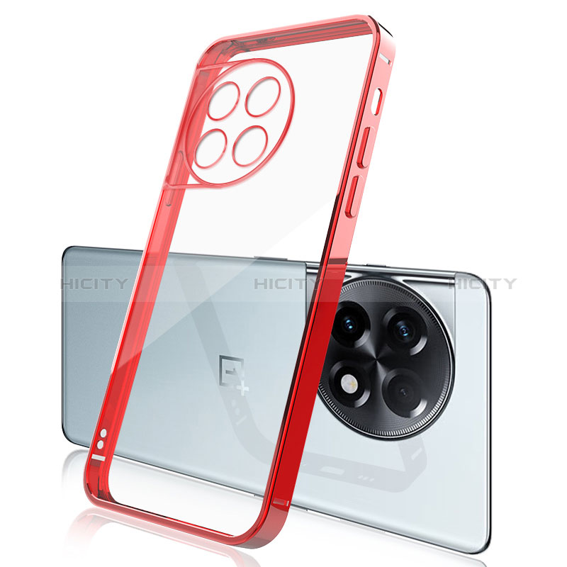 Coque Ultra Fine TPU Souple Housse Etui Transparente H04 pour OnePlus Ace 2 Pro 5G Rouge Plus