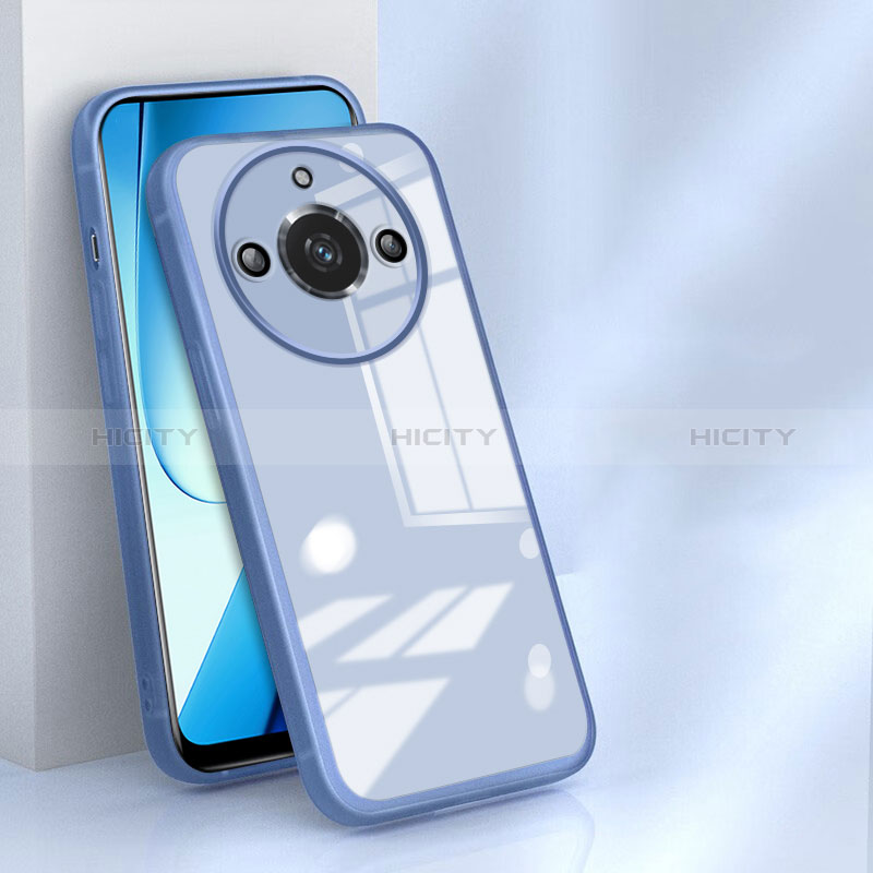Coque Ultra Fine TPU Souple Housse Etui Transparente H04 pour Realme 11 Pro+ Plus 5G Bleu Plus