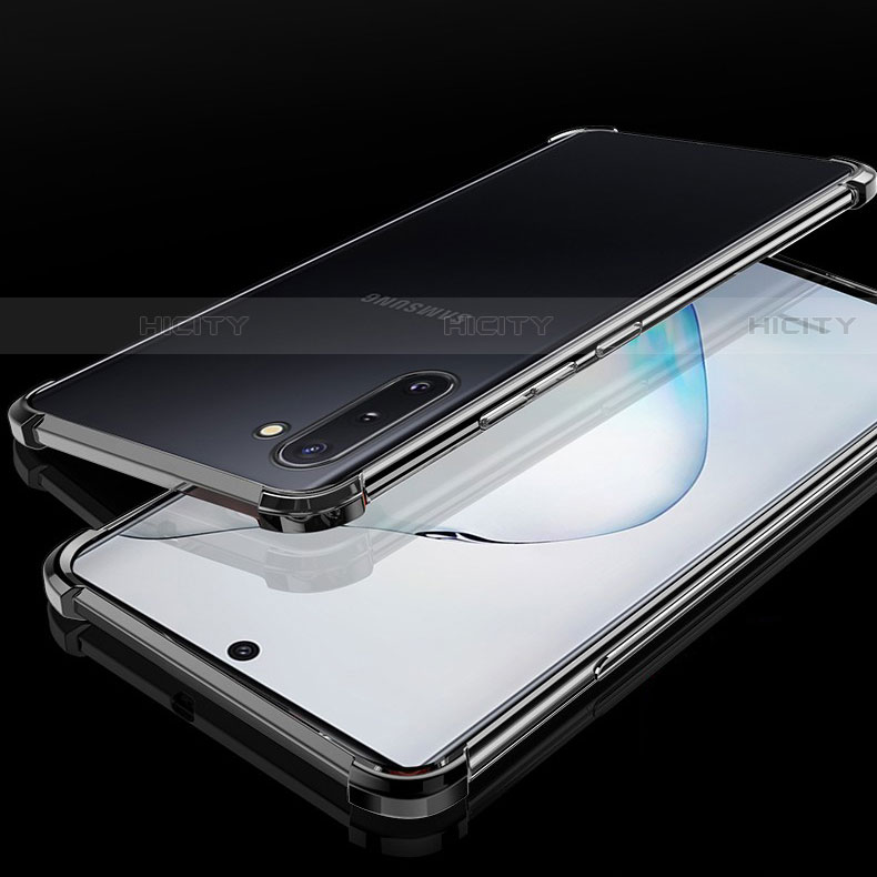 Coque Ultra Fine TPU Souple Housse Etui Transparente H04 pour Samsung Galaxy Note 10 Plus 5G Noir Plus