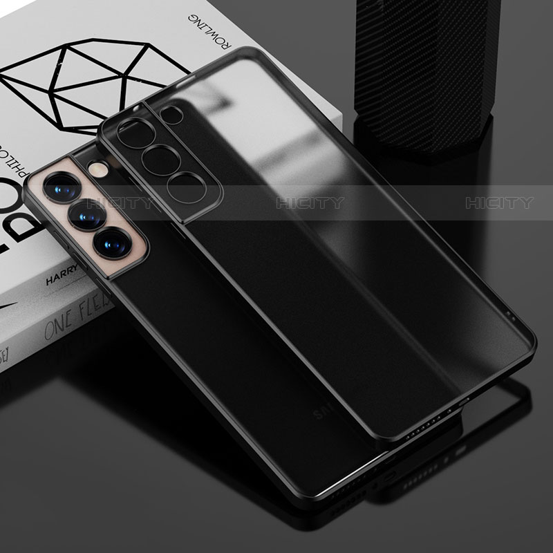 Coque Ultra Fine TPU Souple Housse Etui Transparente H04 pour Samsung Galaxy S21 5G Noir Plus