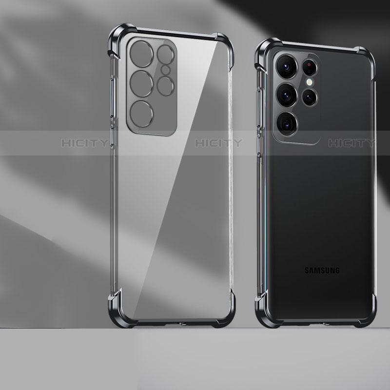 Coque Ultra Fine TPU Souple Housse Etui Transparente H04 pour Samsung Galaxy S21 Ultra 5G Plus