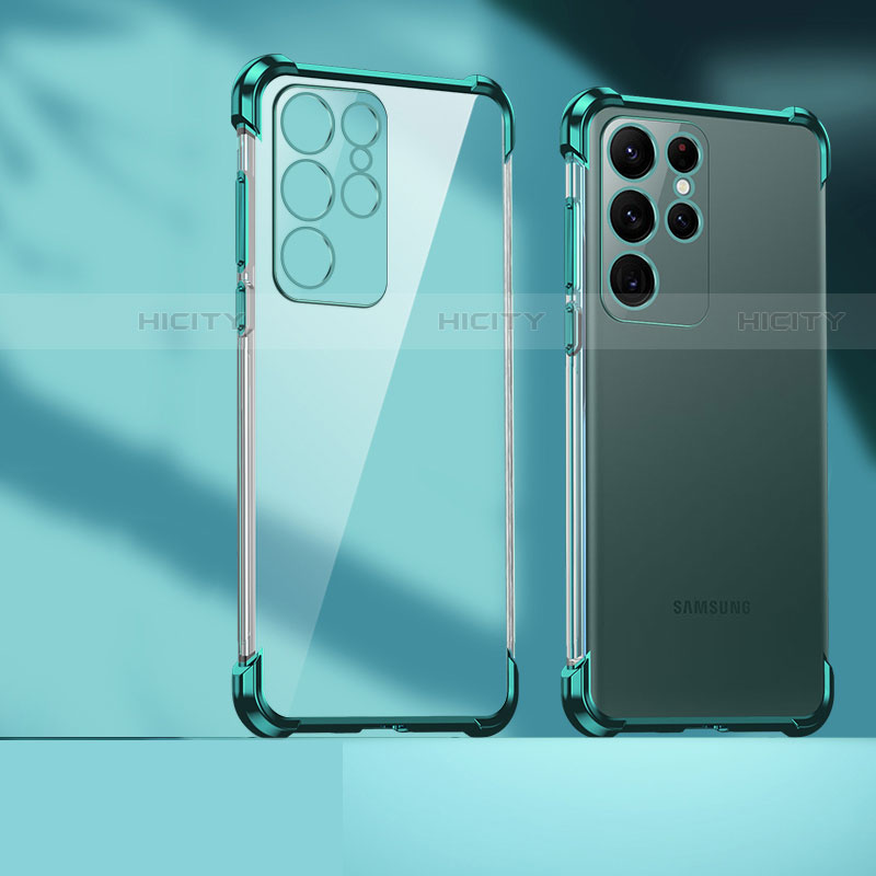 Coque Ultra Fine TPU Souple Housse Etui Transparente H04 pour Samsung Galaxy S21 Ultra 5G Plus