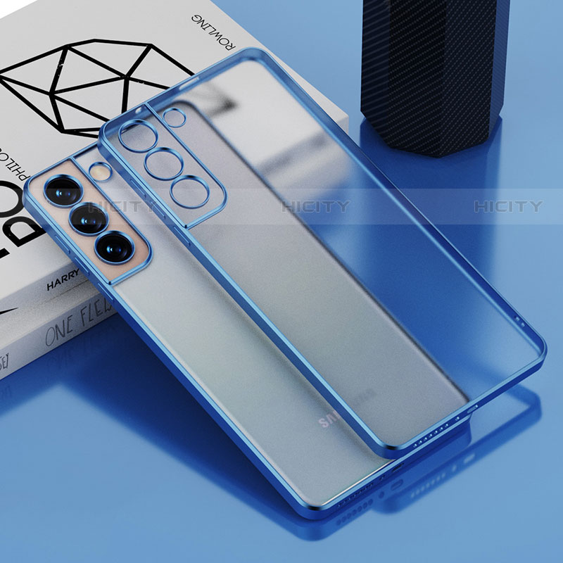 Coque Ultra Fine TPU Souple Housse Etui Transparente H04 pour Samsung Galaxy S23 5G Bleu Plus