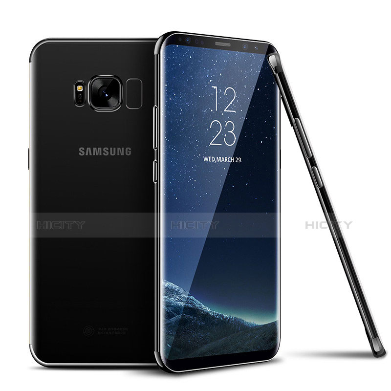 Coque Ultra Fine TPU Souple Housse Etui Transparente H04 pour Samsung Galaxy S8 Noir Plus