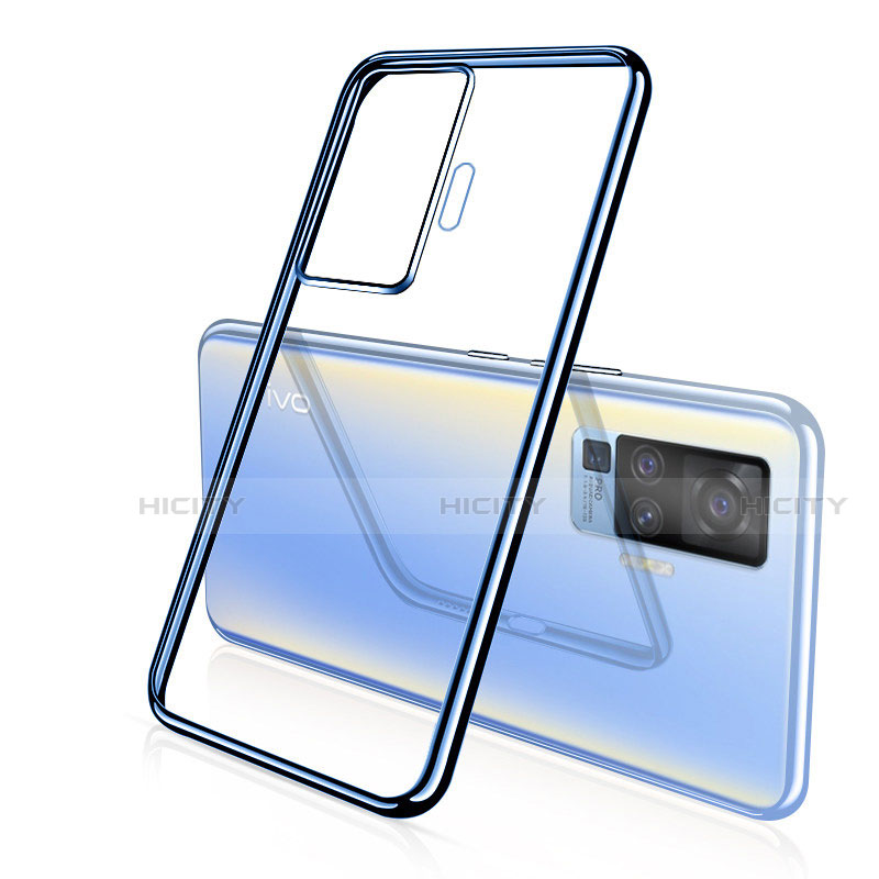 Coque Ultra Fine TPU Souple Housse Etui Transparente H04 pour Vivo X50 Pro 5G Bleu Plus
