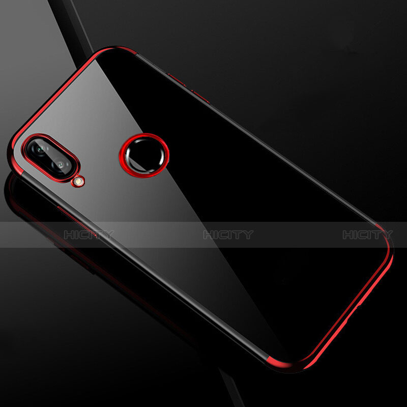 Coque Ultra Fine TPU Souple Housse Etui Transparente H04 pour Xiaomi Redmi Note 7 Pro Rouge Plus