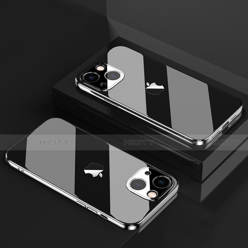 Coque Ultra Fine TPU Souple Housse Etui Transparente H05 pour Apple iPhone 13 Mini Noir Plus