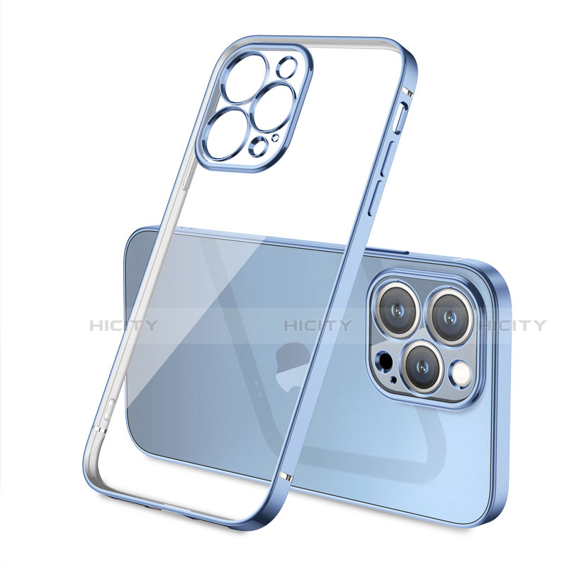 Coque Ultra Fine TPU Souple Housse Etui Transparente H05 pour Apple iPhone 13 Pro Bleu Plus