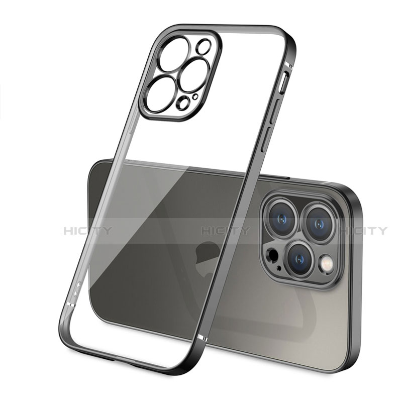 Coque Ultra Fine TPU Souple Housse Etui Transparente H05 pour Apple iPhone 13 Pro Max Noir Plus