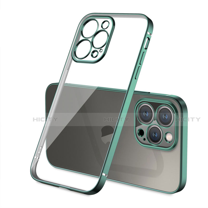 Coque Ultra Fine TPU Souple Housse Etui Transparente H05 pour Apple iPhone 13 Pro Max Vert Plus