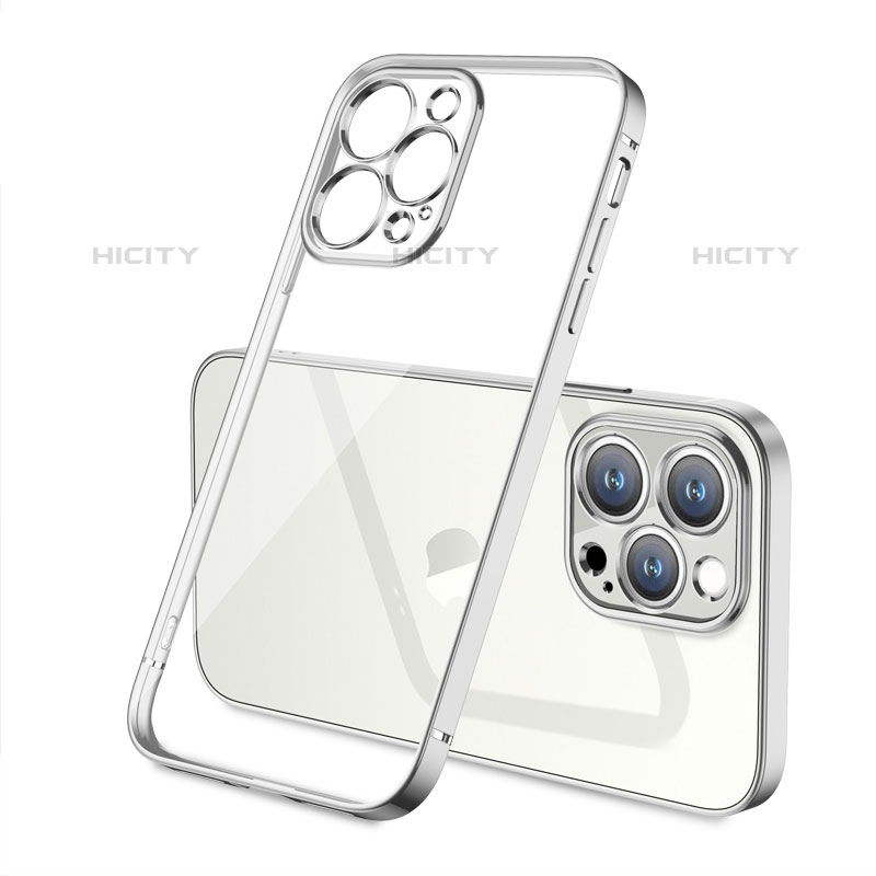 Coque Ultra Fine TPU Souple Housse Etui Transparente H05 pour Apple iPhone 15 Pro Argent Plus