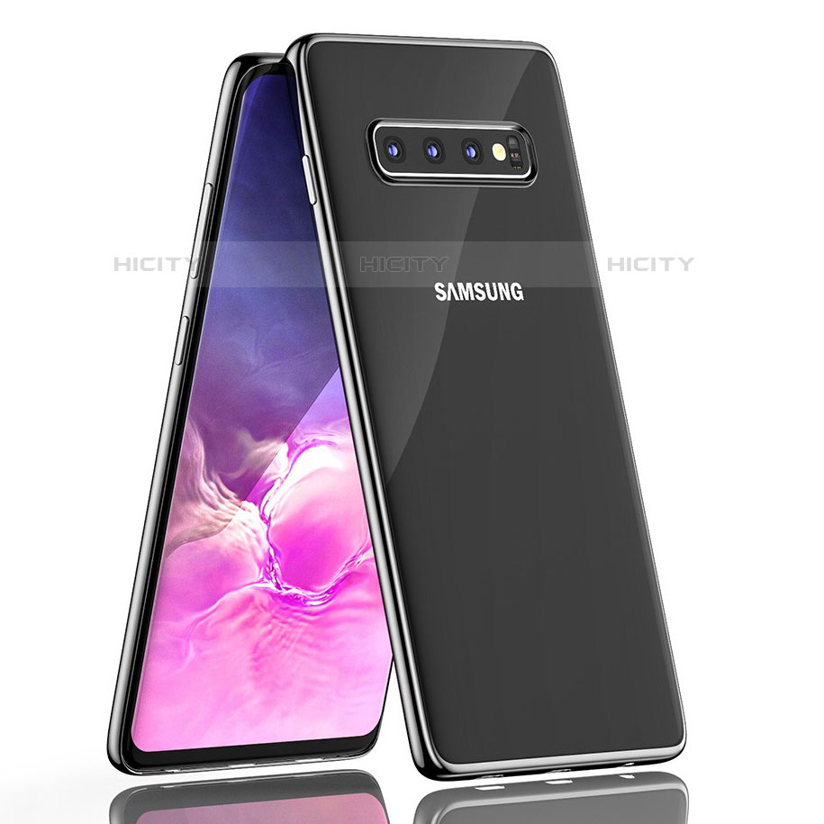 Coque Ultra Fine TPU Souple Housse Etui Transparente H05 pour Samsung Galaxy S10 5G Noir Plus