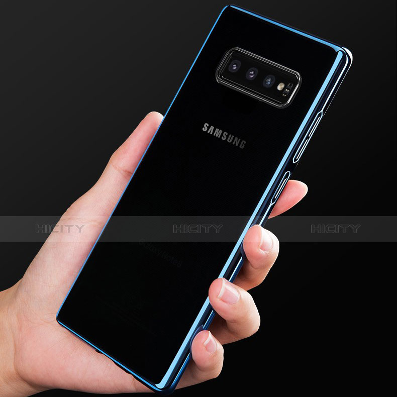 Coque Ultra Fine TPU Souple Housse Etui Transparente H05 pour Samsung Galaxy S10 Plus Bleu Plus