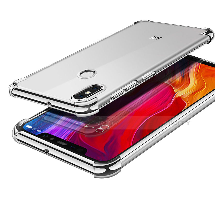 Coque Ultra Fine TPU Souple Housse Etui Transparente H05 pour Xiaomi Mi 8 Argent Plus