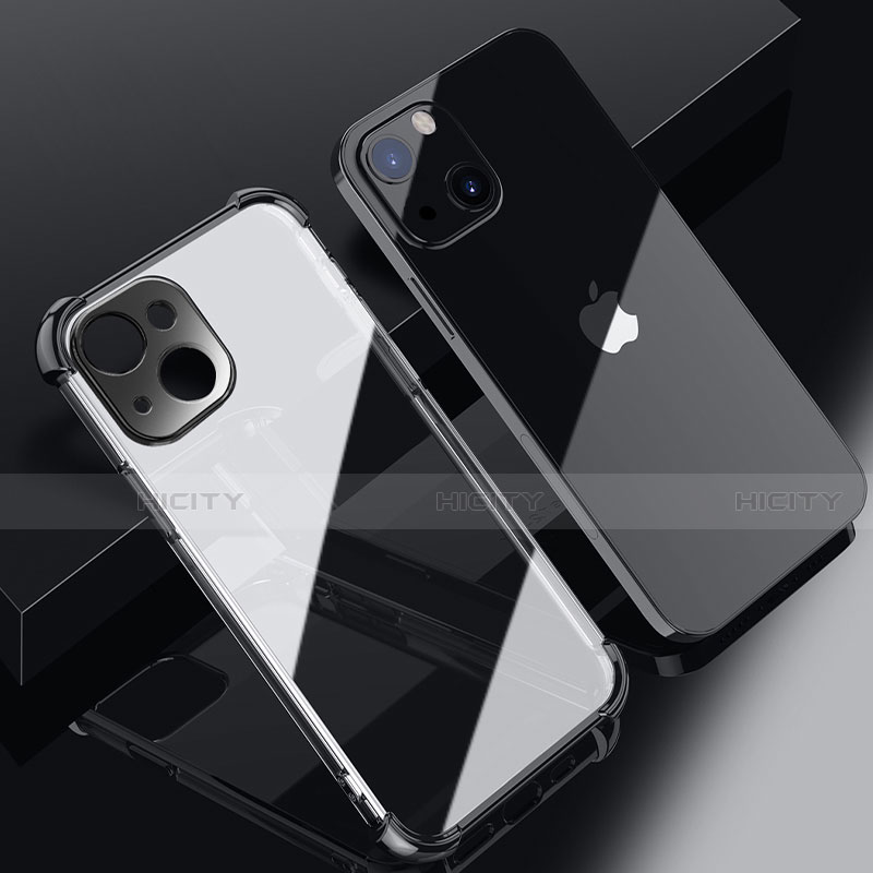 Coque Ultra Fine TPU Souple Housse Etui Transparente H06 pour Apple iPhone 13 Mini Noir Plus