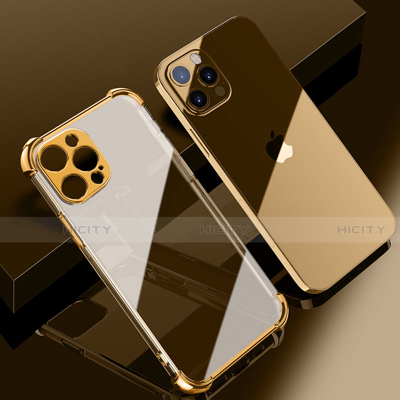 Coque Ultra Fine TPU Souple Housse Etui Transparente H06 pour Apple iPhone 15 Pro Max Or Plus