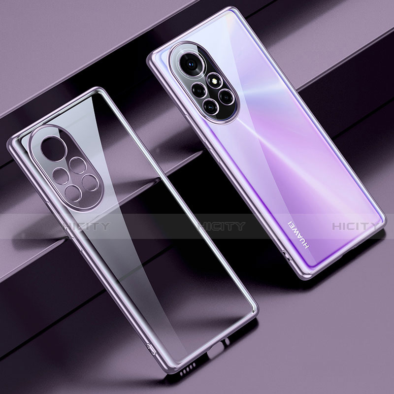 Coque Ultra Fine TPU Souple Housse Etui Transparente H06 pour Huawei Nova 8 Pro 5G Violet Plus