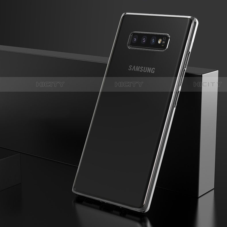 Coque Ultra Fine TPU Souple Housse Etui Transparente H06 pour Samsung Galaxy S10 5G Argent Plus