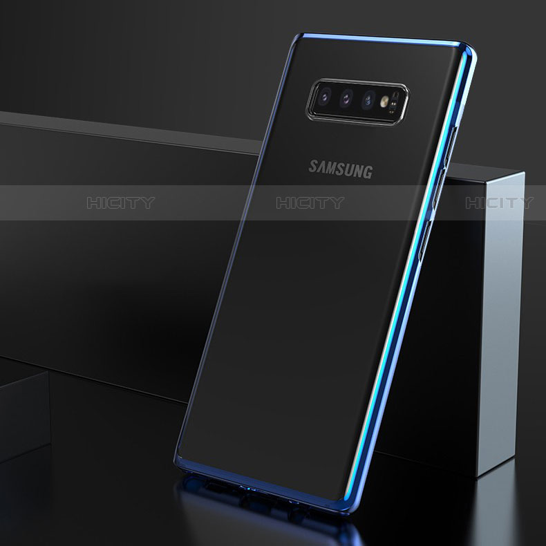 Coque Ultra Fine TPU Souple Housse Etui Transparente H06 pour Samsung Galaxy S10 5G Bleu Plus