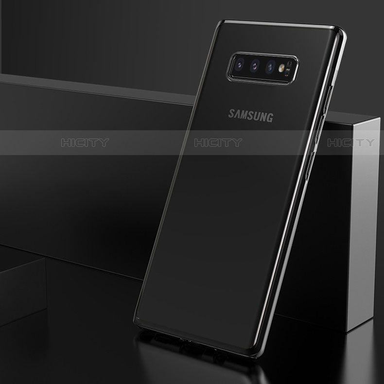 Coque Ultra Fine TPU Souple Housse Etui Transparente H06 pour Samsung Galaxy S10 5G Noir Plus
