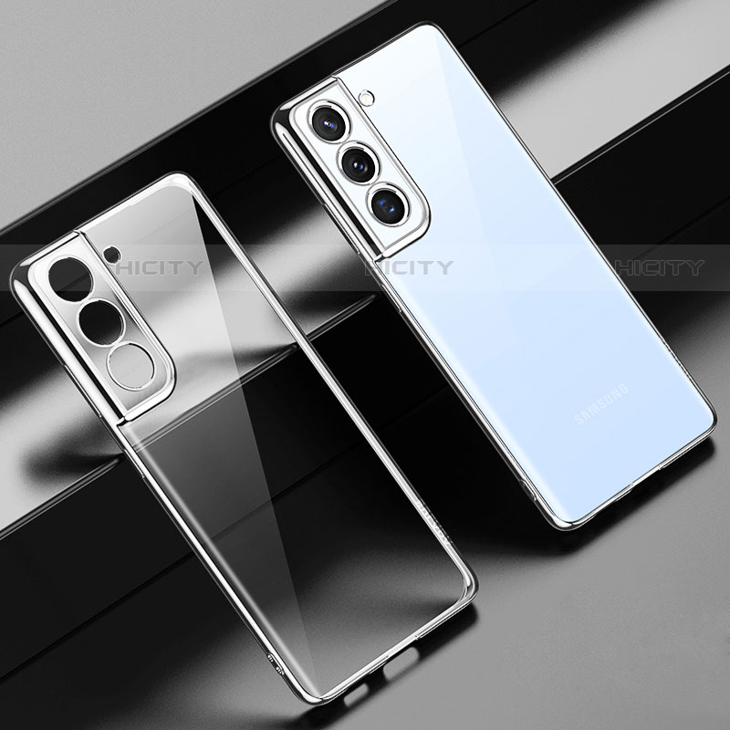 Coque Ultra Fine TPU Souple Housse Etui Transparente H08 pour Samsung Galaxy S21 5G Argent Plus