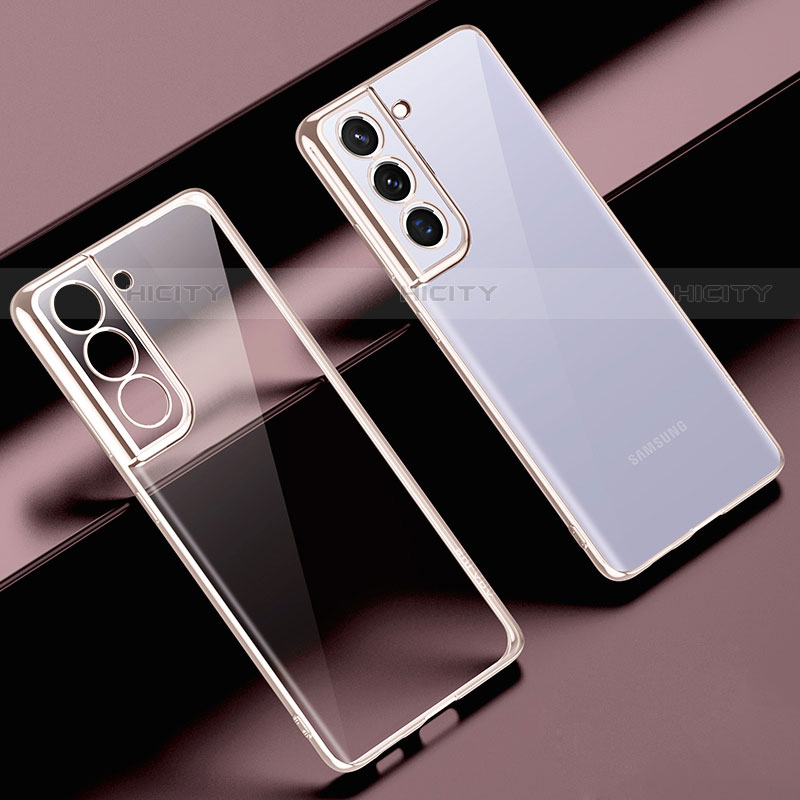Coque Ultra Fine TPU Souple Housse Etui Transparente H08 pour Samsung Galaxy S21 5G Rose Plus
