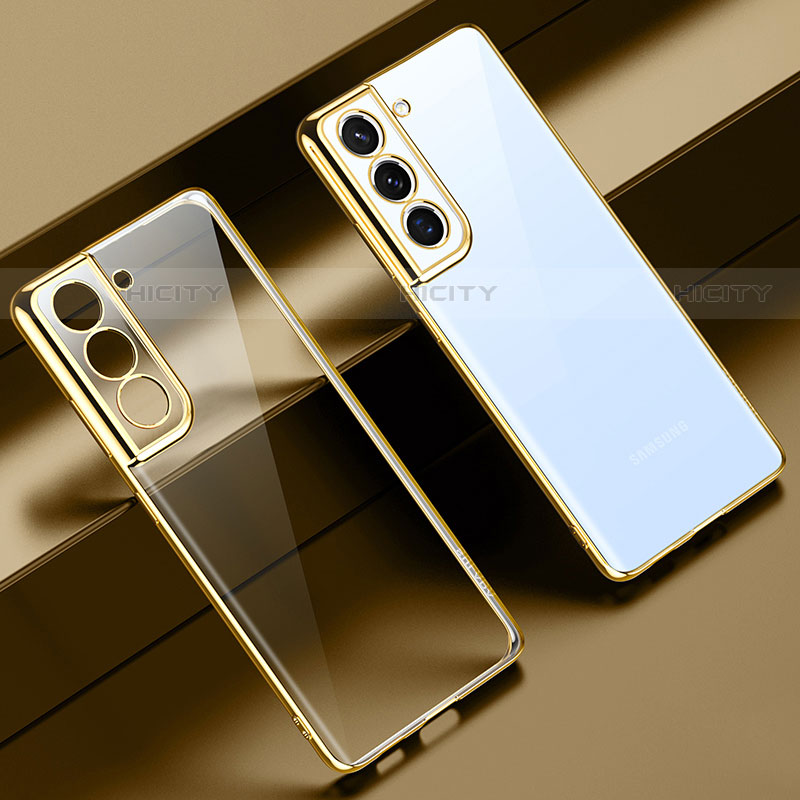 Coque Ultra Fine TPU Souple Housse Etui Transparente H08 pour Samsung Galaxy S21 FE 5G Or Plus