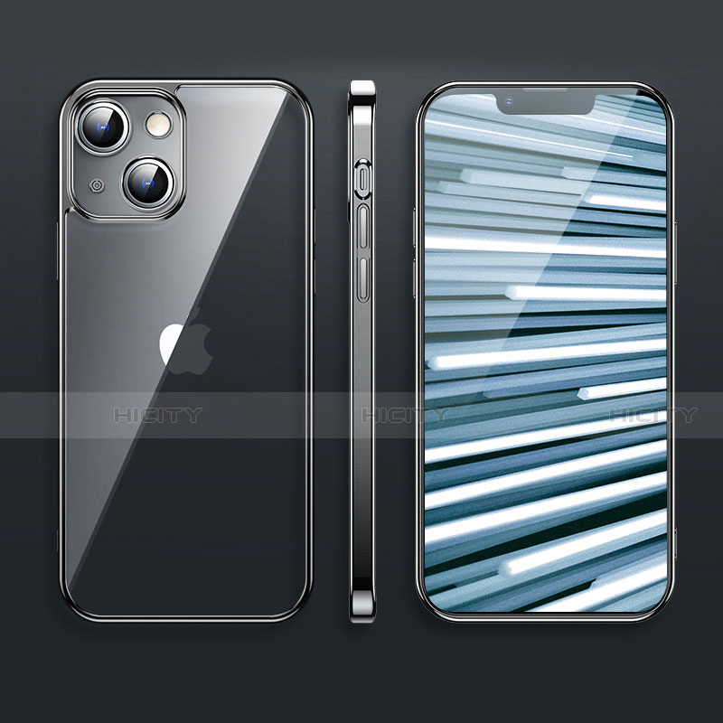 Coque Ultra Fine TPU Souple Housse Etui Transparente H09 pour Apple iPhone 14 Noir Plus