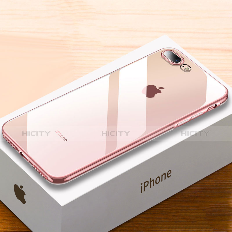 Coque Ultra Fine TPU Souple Housse Etui Transparente HC02 pour Apple iPhone 7 Plus Or Rose Plus