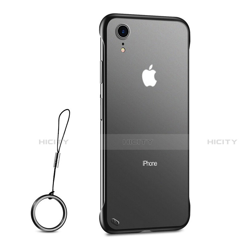 Coque Ultra Fine TPU Souple Housse Etui Transparente HT01 pour Apple iPhone XR Noir Plus