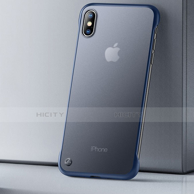Coque Ultra Fine TPU Souple Housse Etui Transparente HT01 pour Apple iPhone Xs Max Bleu Plus