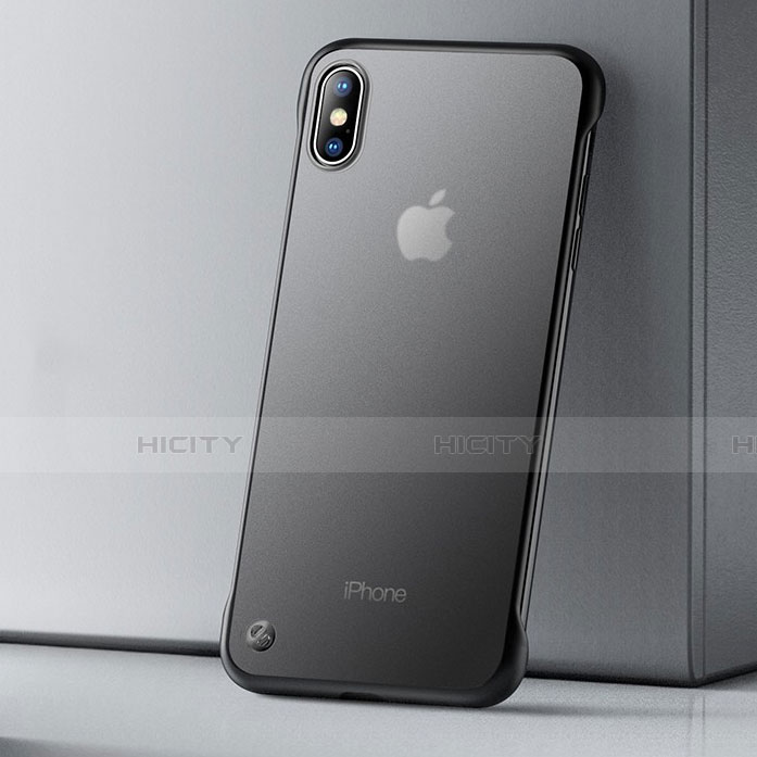 Coque Ultra Fine TPU Souple Housse Etui Transparente HT01 pour Apple iPhone Xs Max Noir Plus
