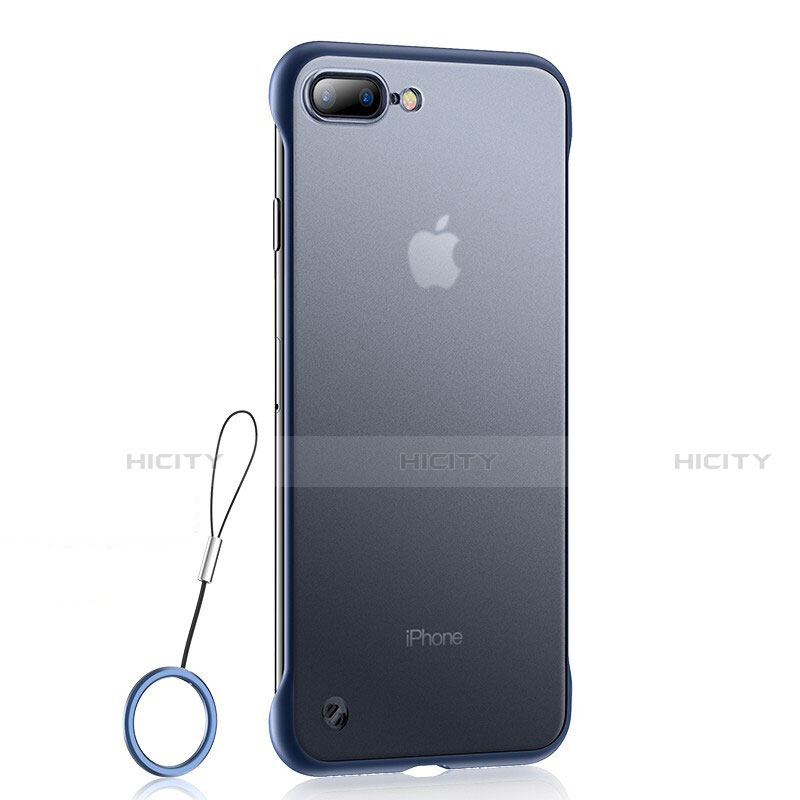 Coque Ultra Fine TPU Souple Housse Etui Transparente HT02 pour Apple iPhone 7 Plus Bleu Plus